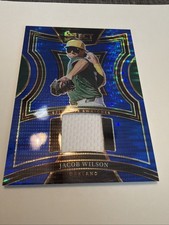 2025 Panini Select - Selective Swatches Jacob Wilson #SS-JW Blue Pulsar Prizm...