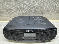 Sony ICF-CD820 AM/FM Stereo Dual Alarm Clock Radio with CD Player Tested Clean