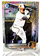 CADEN BODINE RC 2025 BOWMAN CHROME DRAFT MEGA BOX MOJO REFRACTORS #BDC63 ORIOLES