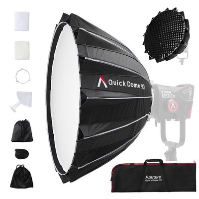 Aputure Light Dome Quick Dome 90 Softbox,90cm(3ft) Circular Bowens Mount with...