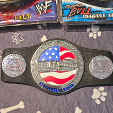 JAKKS Pacific WWE US Championship Replica Wrestling Belt - Licensed Black 2005