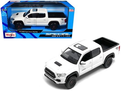 2023 Toyota Tacoma TRD PRO Pickup Truck White with Sunroof Series 1/27 by Maisto
