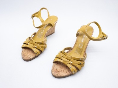 DANIEL HECHTER Damen Pumps Halbschuhe Leder gelb Gr. 36 EU Art. 34780-20