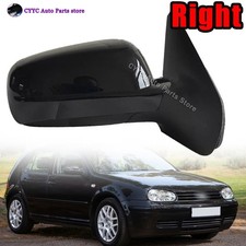 Right For Vw Bora Jetta Mk4 Golf 4 2002-08 Black Rear Mirror Assemblys Bluelens