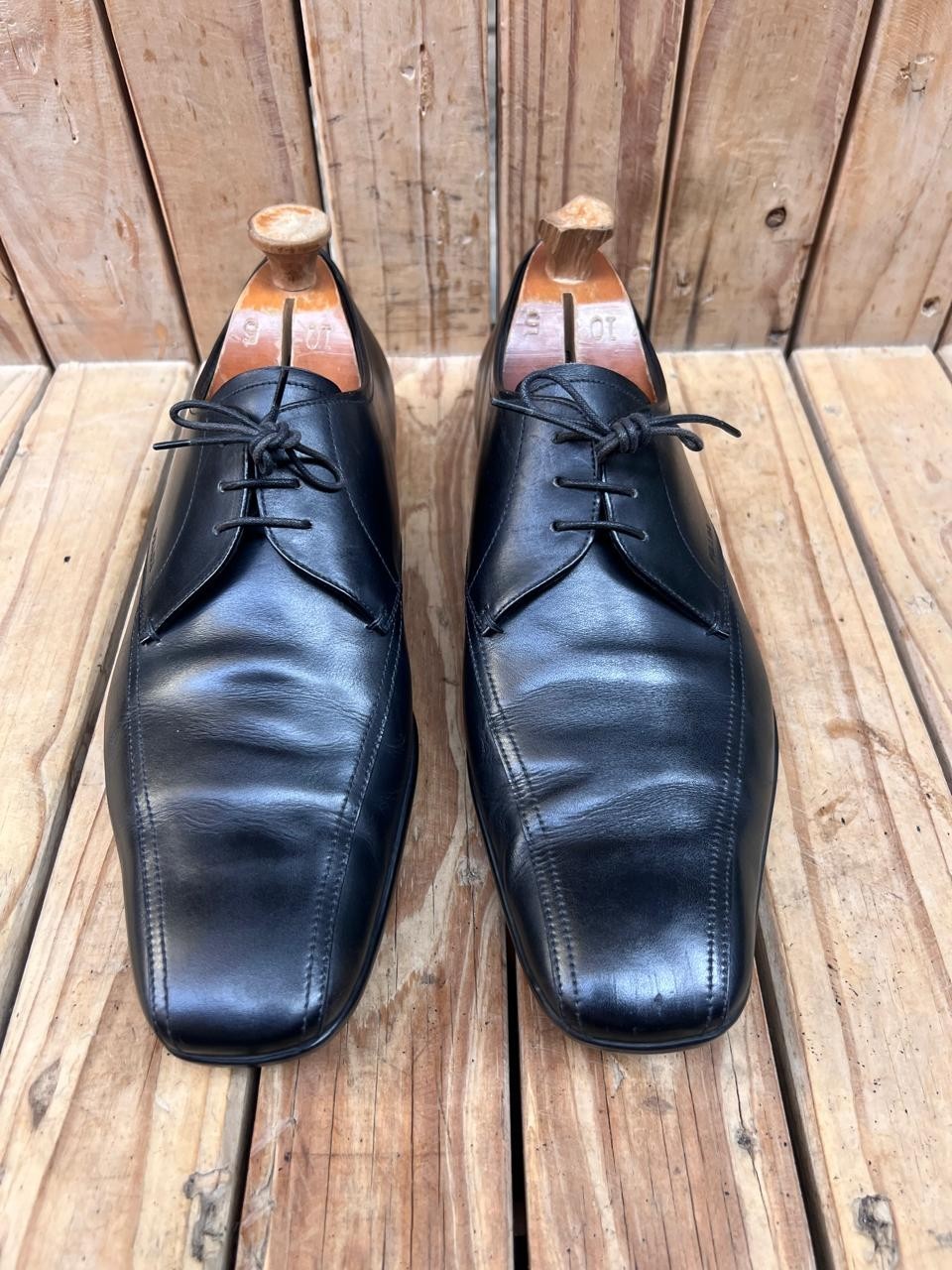 Prada black men's Lace up casual leather dress shoes size uk 9 E us 10 thumbnail 3