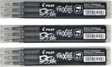 Pilot Refills for Frixion Rollerball 0.7 mm Tip - Black Pack of 9 (Japan)