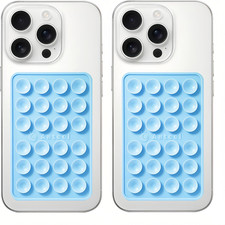 2 Pack Silicone Suction Phone Case Adhesive Mount, Upgraded Thickened and Enhanc