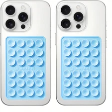 2 Pack Silicone Suction Phone Case Adhesive Mount, Upgraded Thickened and Enhanc
