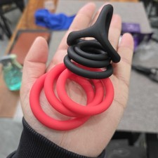 Manner Silikon Penisringe Ballstretcher Hodenring Stronger Erektion Extender DE