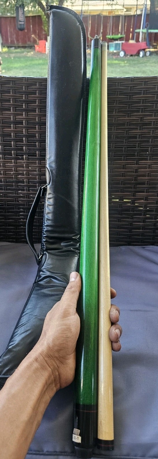 Vintage Pool Cue Sticks Lot Of 2 Wilson 19oz & Sportcraft Competition 19.5 Oz 