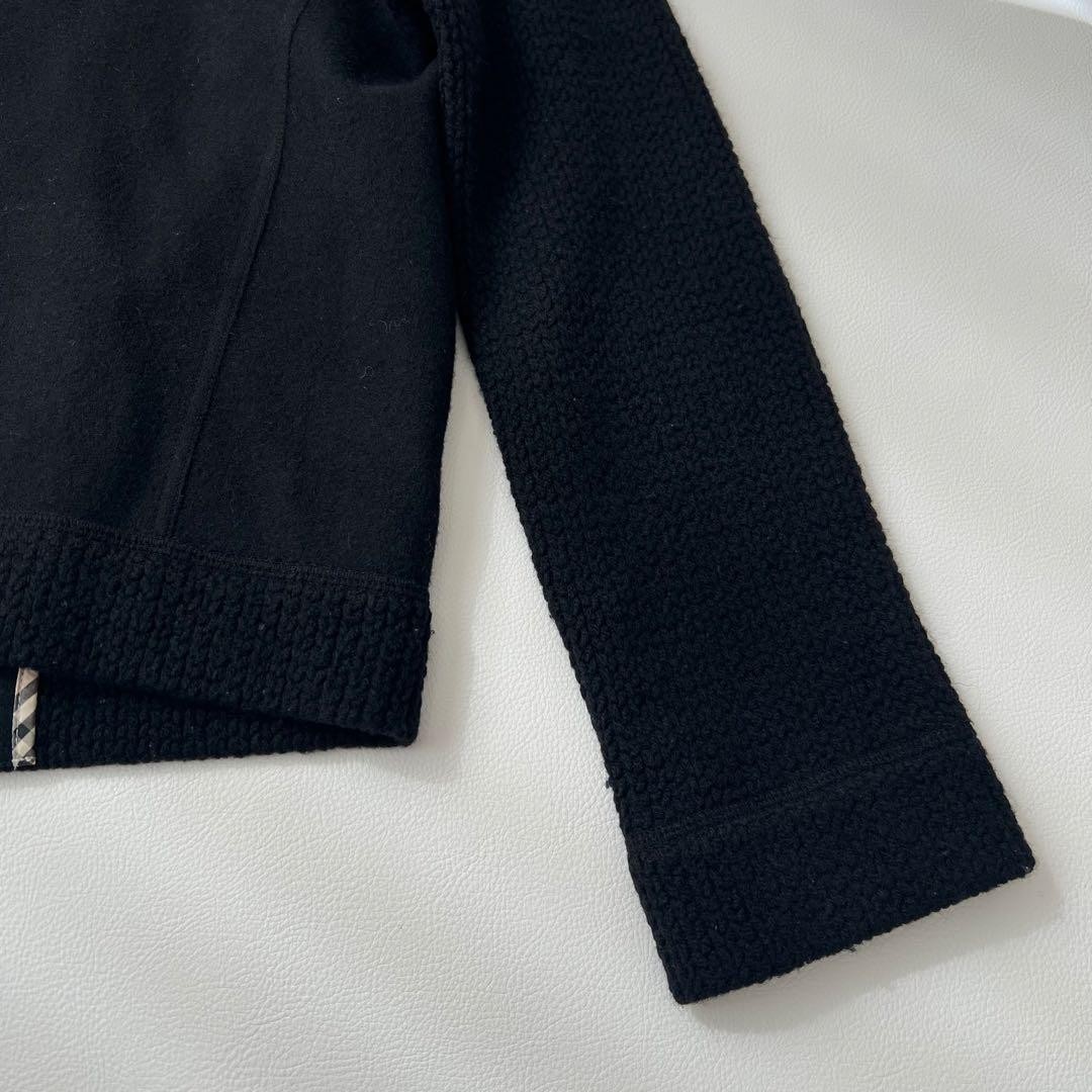 Burberry Knit Jacket Outerwear Blouson Black 100% Wool Size 38 For Women thumbnail 9
