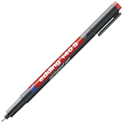 Edding 4-140002 Ohp Pen 140S Permanent/Indelible Super Fine Pen Red