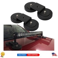 Easy Installation Power Magnetic Mounts for Offroad Lights - 2pcs Heavy-Duty Set