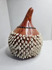 Shekere Percussion Shaker Gourd Cowry Large Traditional African Hand Instrument