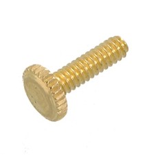 B P Lamp 6/32 Brass Plated Thumbhead Screw, 1/2" Thread Length