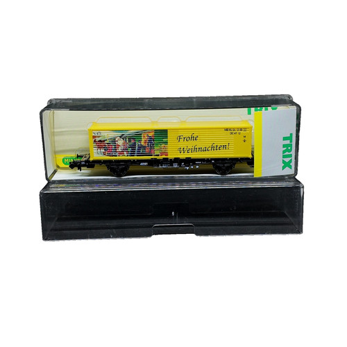 Trix Spur N  67-06 / 91022  Containertragwagen "Frohe Weihnachten" 2000 PMS, OVP | Zustand: Gebraucht