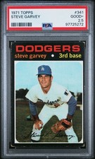 1971 TOPPS #341 STEVE GARVEY ROOKIE RC PSA 2.5