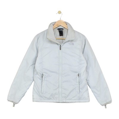 North Face Steppjacke Damen Größe S grau leicht durchgehender Reißverschluss