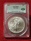 1997 AMERICAN SILVER EAGLE DOLLAR  CAC MS 69                         #T2395