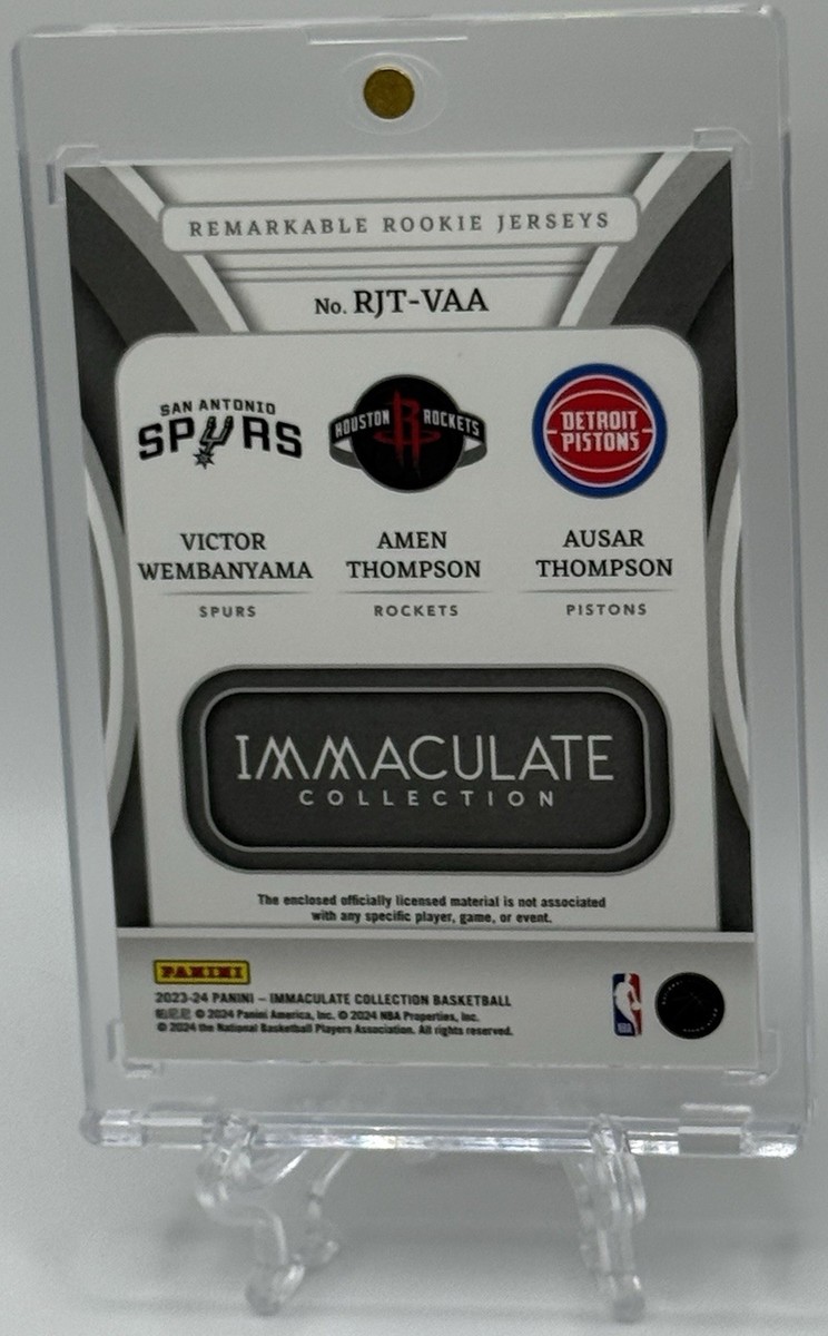 あ*様 CAMIEL FORTGENS2023SS 「Relief Spence Wembanyama Amen Ausar Thompson 2023-24 Immaculate Remarkable