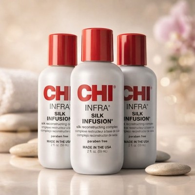 CHI Infra Silk Infusion Haarserum 59 ml   3er Set | Seidenglanz & Hitzeschutz