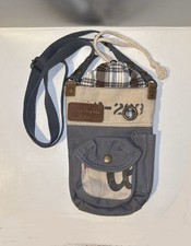 Selina Vaughan Studios Canvas Crossbody Bag Small Seed Sack Americana Upcycled