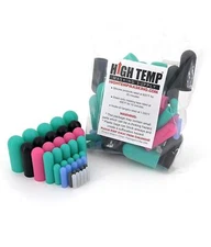 40 Piece High Temp Silicone Rubber Protective End Cap Kit - 3/32" to 3/4" for...