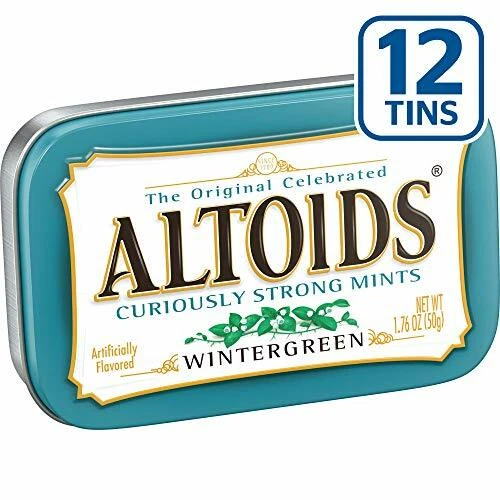 ALTOIDS Wintergreen Mints Singles Talla 1.76 onzas Caja de 12 unidades Foto 3 de 4