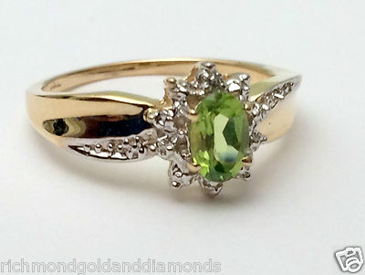 10k Yellow Gold August Birthstone Ring – Oval Cubic Zirconia & White Topaz, Size 4 - View #7