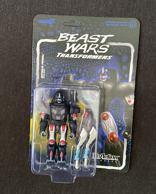 Beast Wars Transformers Super7 ReAction Optimus Primal Hyper Steel Variant