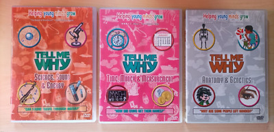 3x Tell Me Why DVD R0 - Science Anatomy Genetics Time Money
