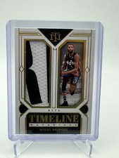 23-24 National Treasures NBA Mikal Bridges Nets (Game Worn) Patch Gold 15/15