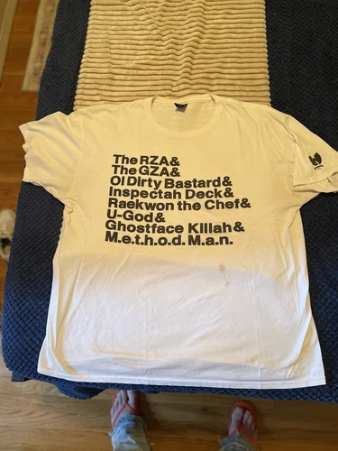 '90s Wu-Tang Clan 'All Names' Tee sz XL 1990s vintage concert t-shirt, vintage, size XL, single stitch, B+ condition