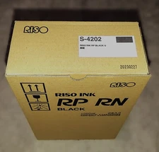 Genuine Riso S4202 Black Ink Cartridge Pack of 2 FR3910/3950 RP3100/3105/3500/35