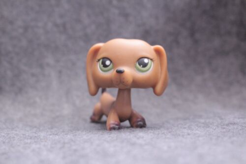 Littlest Pet Shop LPS Authentic Brown Black Freckled Dachshund #139 - Picture 1 of 3