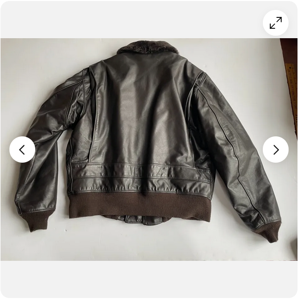 Veste Bomber Aviateur En Cuir Véritable G-1 / A-2 Marron Marine Pour Homme - Taille Régulière
