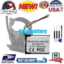 3.7V 1500mAh Battery For Astro Gaming A50 Wireless Headset 533-000169/533-000191