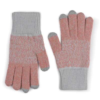 Verloop Color block Touchscreen Gloves Mittens Gradient Coral Mist Color OS