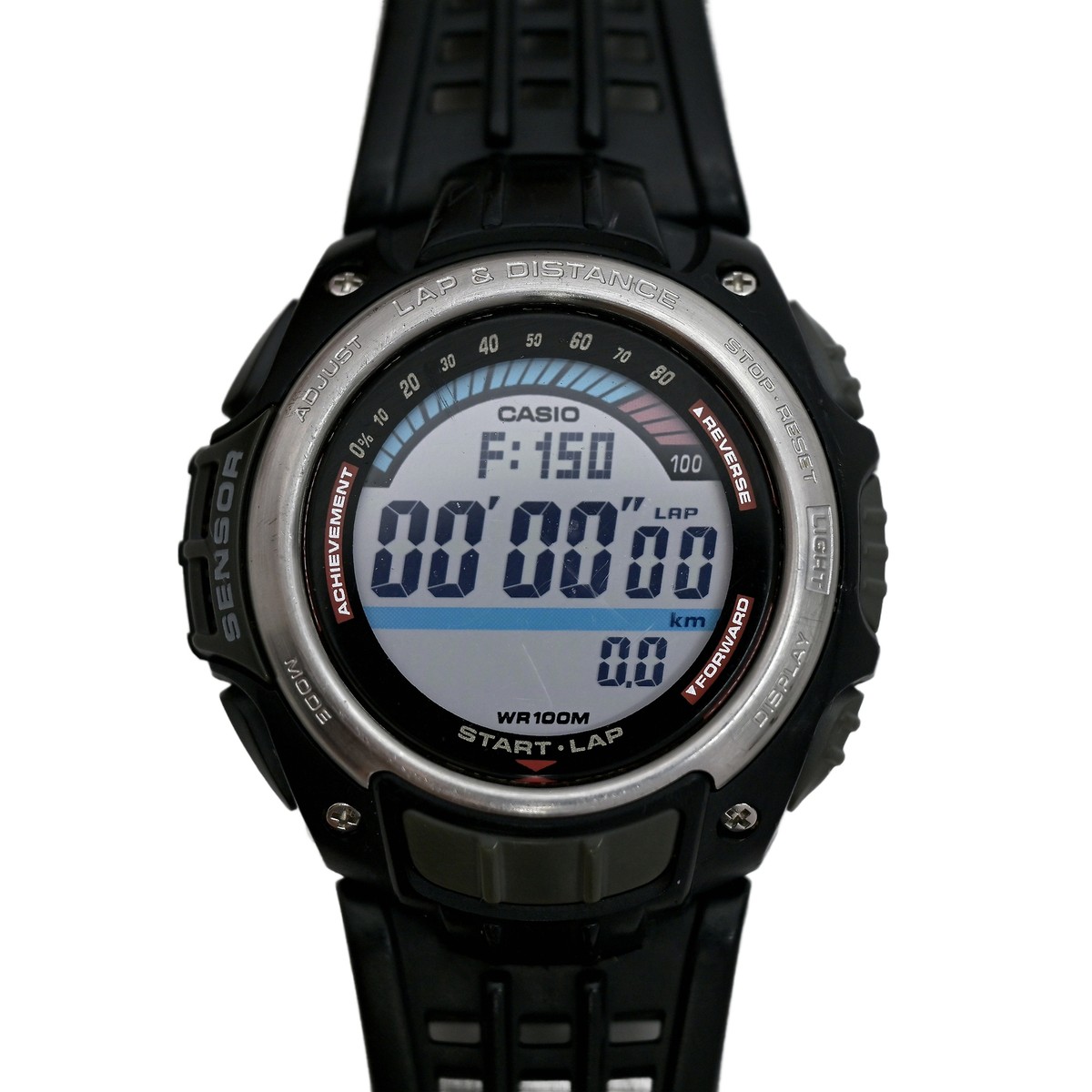 Casio SGW 200 1V Men's Preowned Running Watch Distance Monitor Pedometer