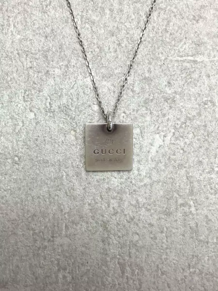 GUCCI necklace silver SV925 square