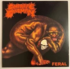 CONCRETE CAVEMAN – FERAL - SM042 VINYL LP ORANGE OPAQUE LIMITED - NM - A23