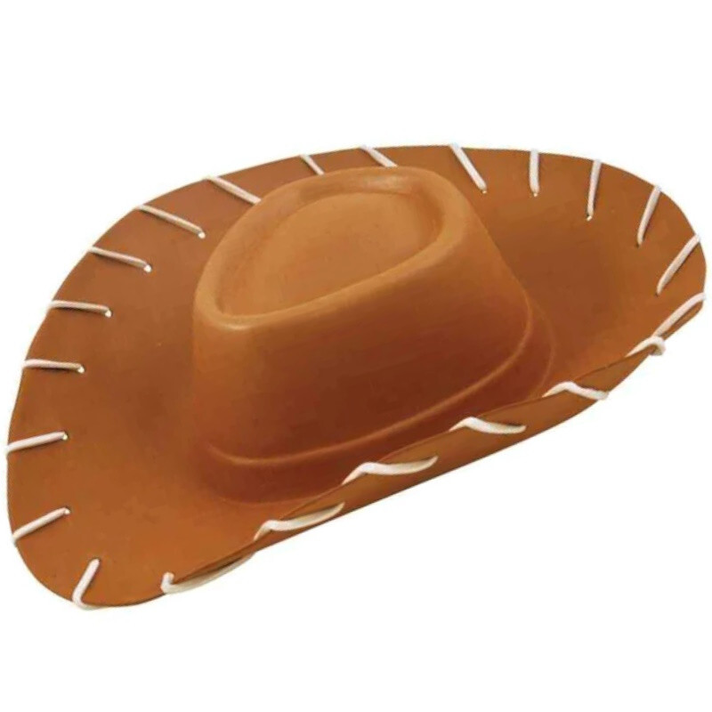 Adulto Marrón Eva Sombrero de Cowboy Disfraz Madera QR0020