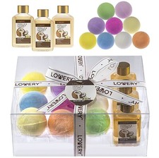 Bath Bombs Gift Set - Home Spa Set - 9 Oversized Scented Bath Bombs