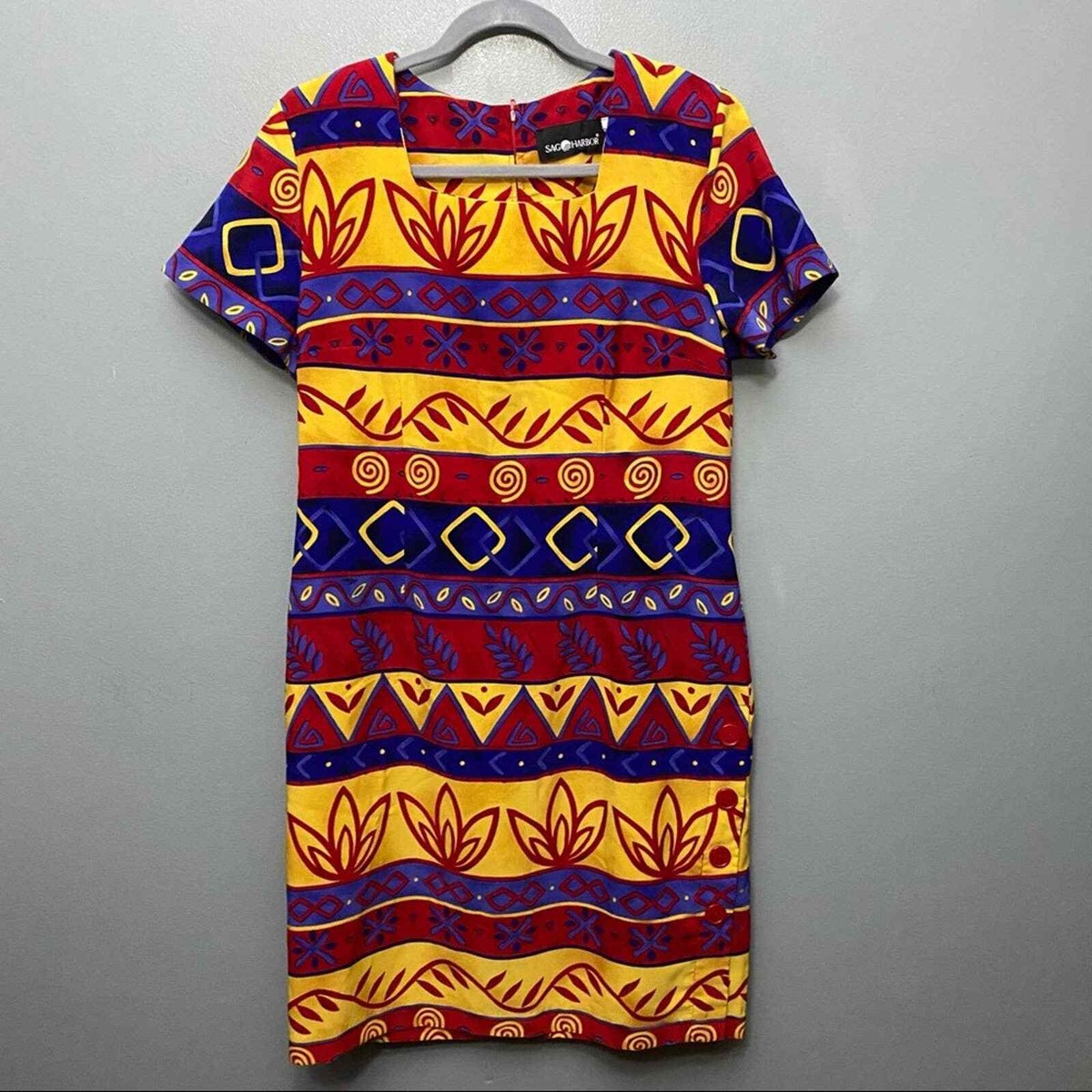 retro dress online malaysia Viva Vintage Floral Flare Dress with Short Sleeves - Burgundy at Whitesoot