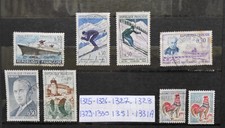 petit lot  timbres france oblitérés 1962  n°1325 à 1331a