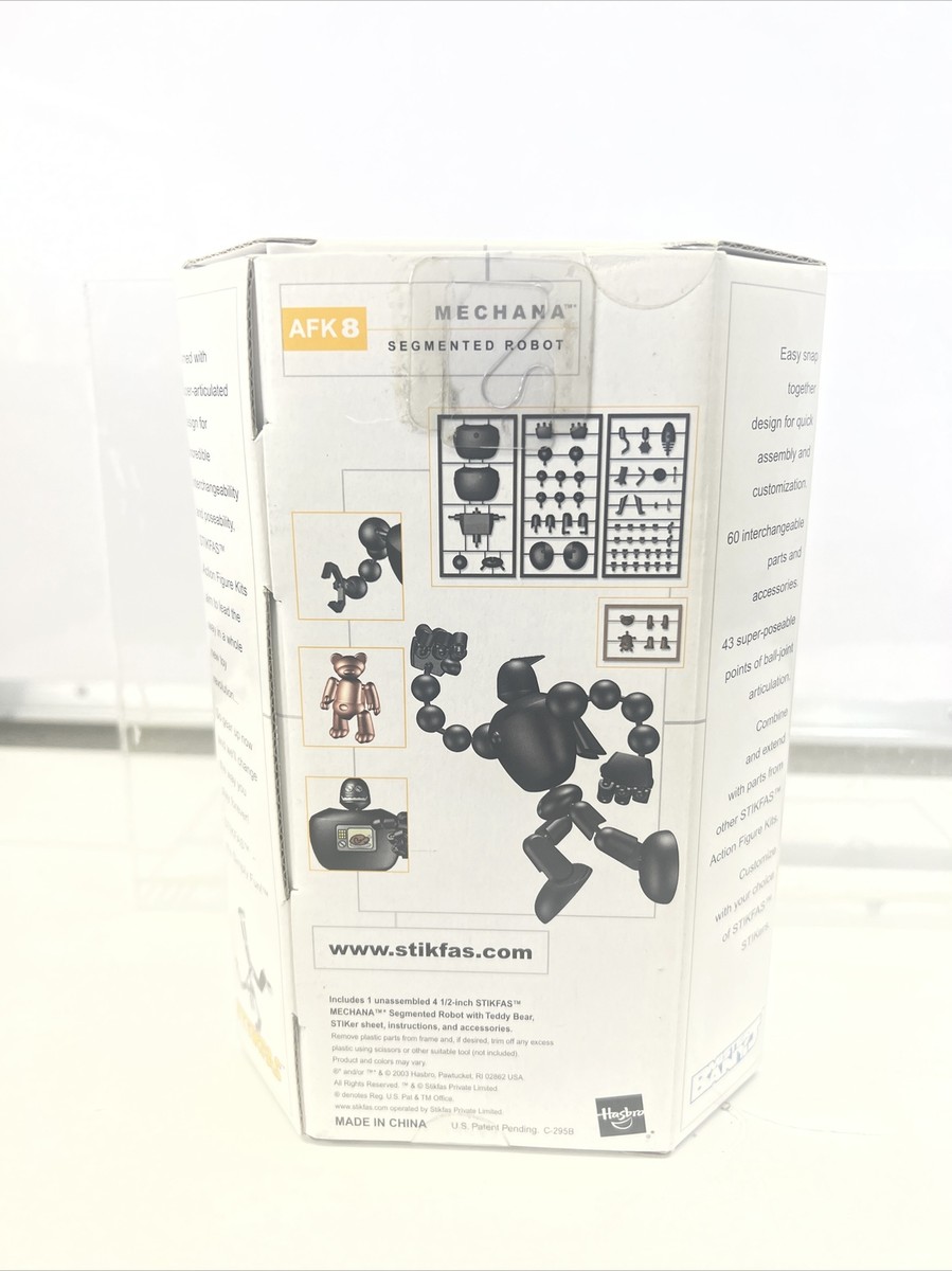Stikfas MECHANA Segmented Robot w/Teddy Bear Action Figure Hasbro