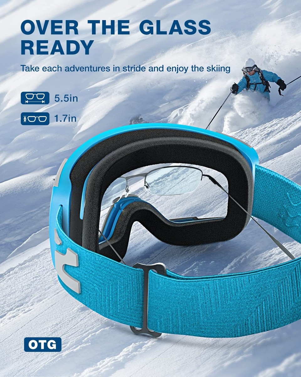 ZIONOR Ski Goggles, Z1 Zipon HD Lens Snow Snowboard Goggles for
