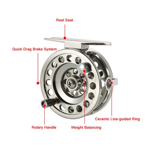 Gear ratio 1:1 Fly Fishing Reel Aluminum Alloy Fly Reel Smooth Ice Fishing Reel - Picture 17 of 25
