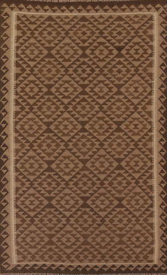 Flatweave Reversible Tribal Kilim Kelim Rugs Handwoven Wool Carpets 5x8 ft