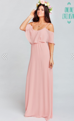 Caitlin Ruffle Maxi Dress ~ Rosebud Chiffon by Show Me Your Mumu